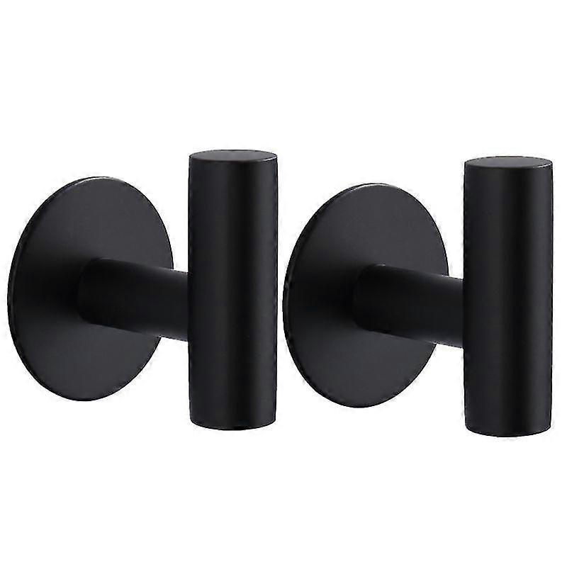 2pcs 벽걸이 스테인레스 스틸 자체 접착 목욕 수건 후크 단일 코트 가운 모자 옷걸이 목욕 가운 홀더