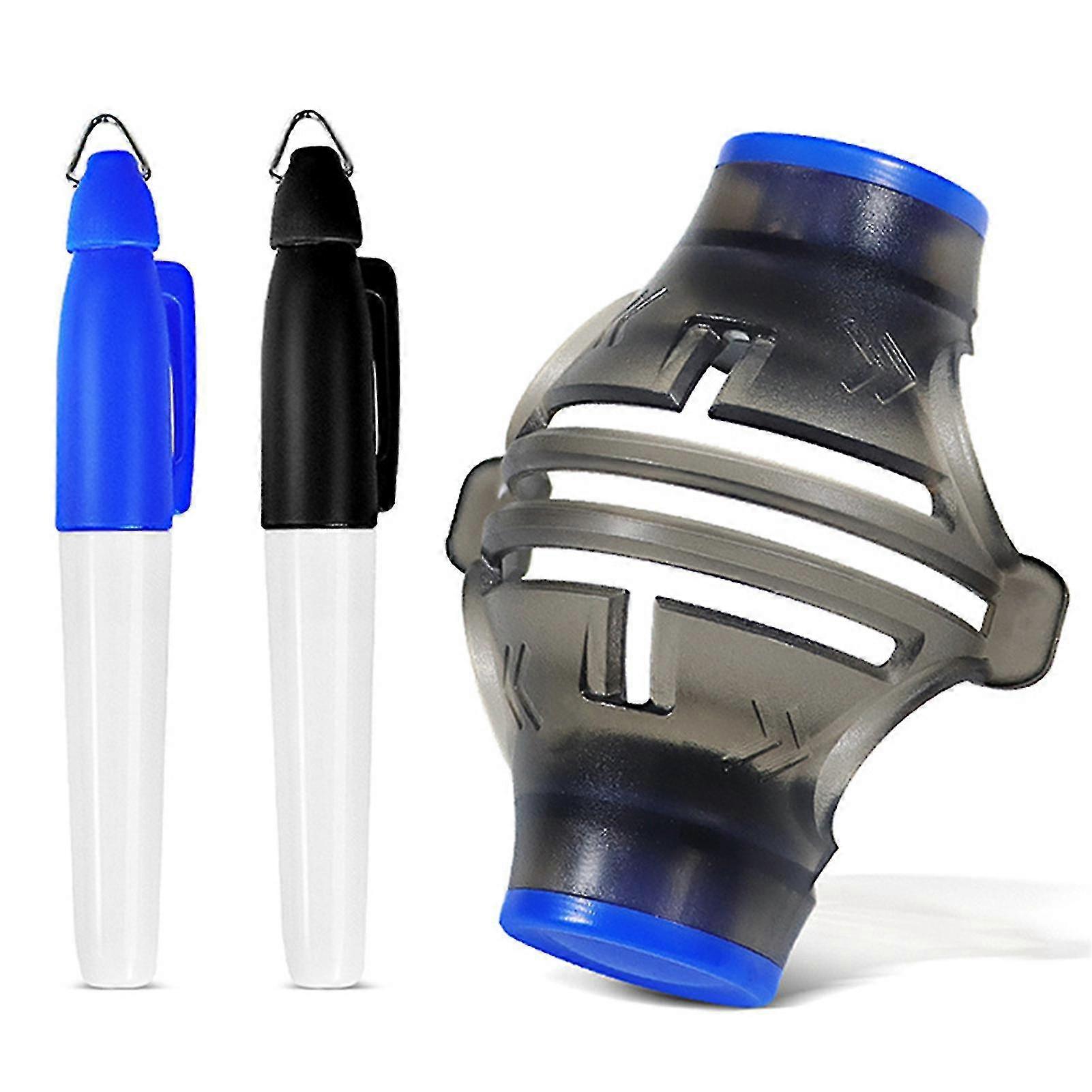 1 Set Golf Line Marker Blue/black Drawer 360-degree Scribing Clip Professional Line Drawing Three-piece Set Golf Ball Alignment Putting Marking Liner