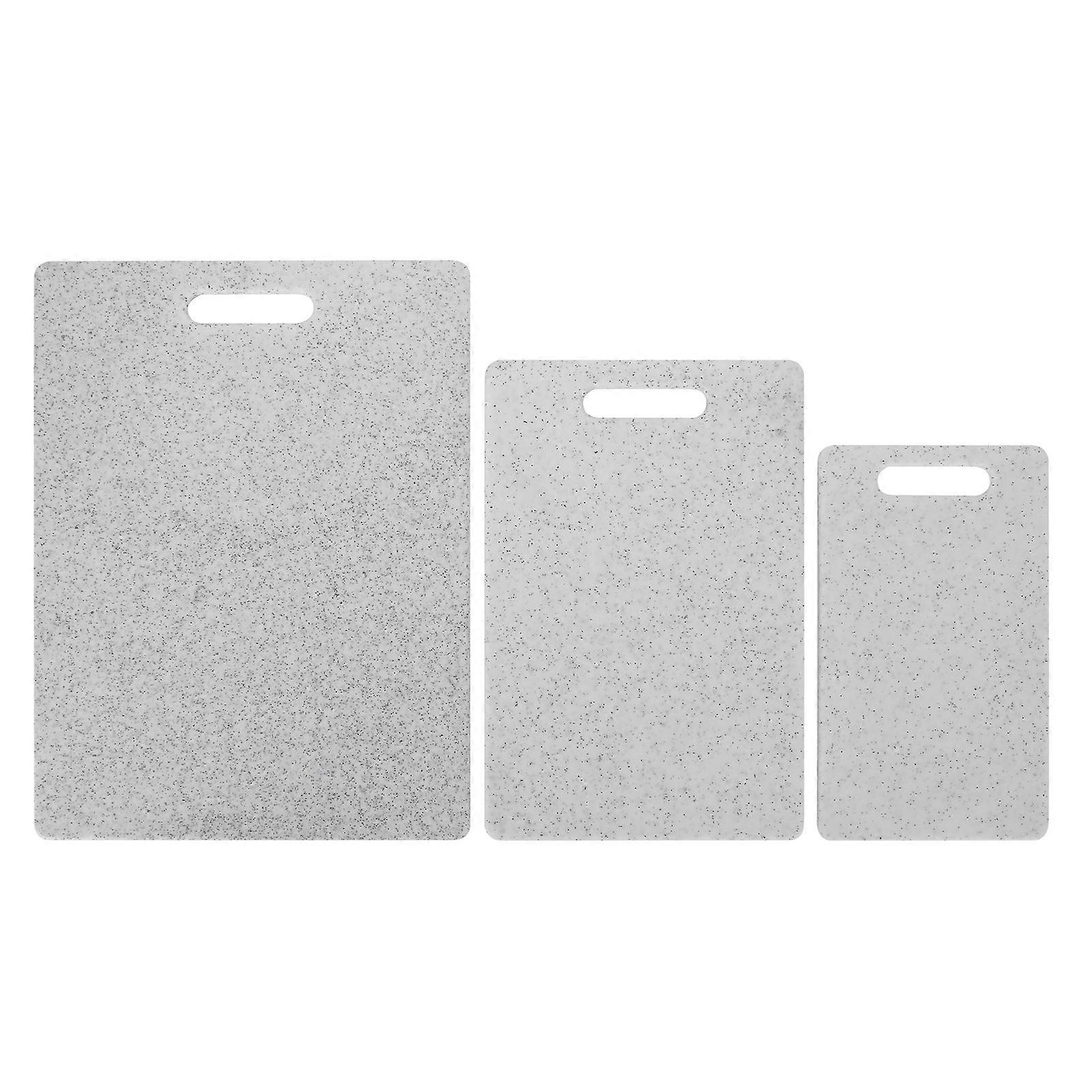 3Pcs White Cutting Board Set Imitation Marble Pattern DoubleSided Chopping Board Kitchen Accessory