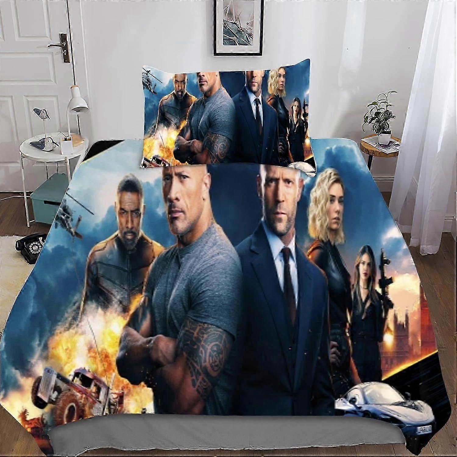 J4170 Lençóis Conjunto de Cama 3D Hufflepuff Conjunto de Capa de Edredão para Meninos Adolescente 2 Peças Padrão Dos Desenhos Animados Capa De Edredom Capa De Colcha Com Fronhas Cama