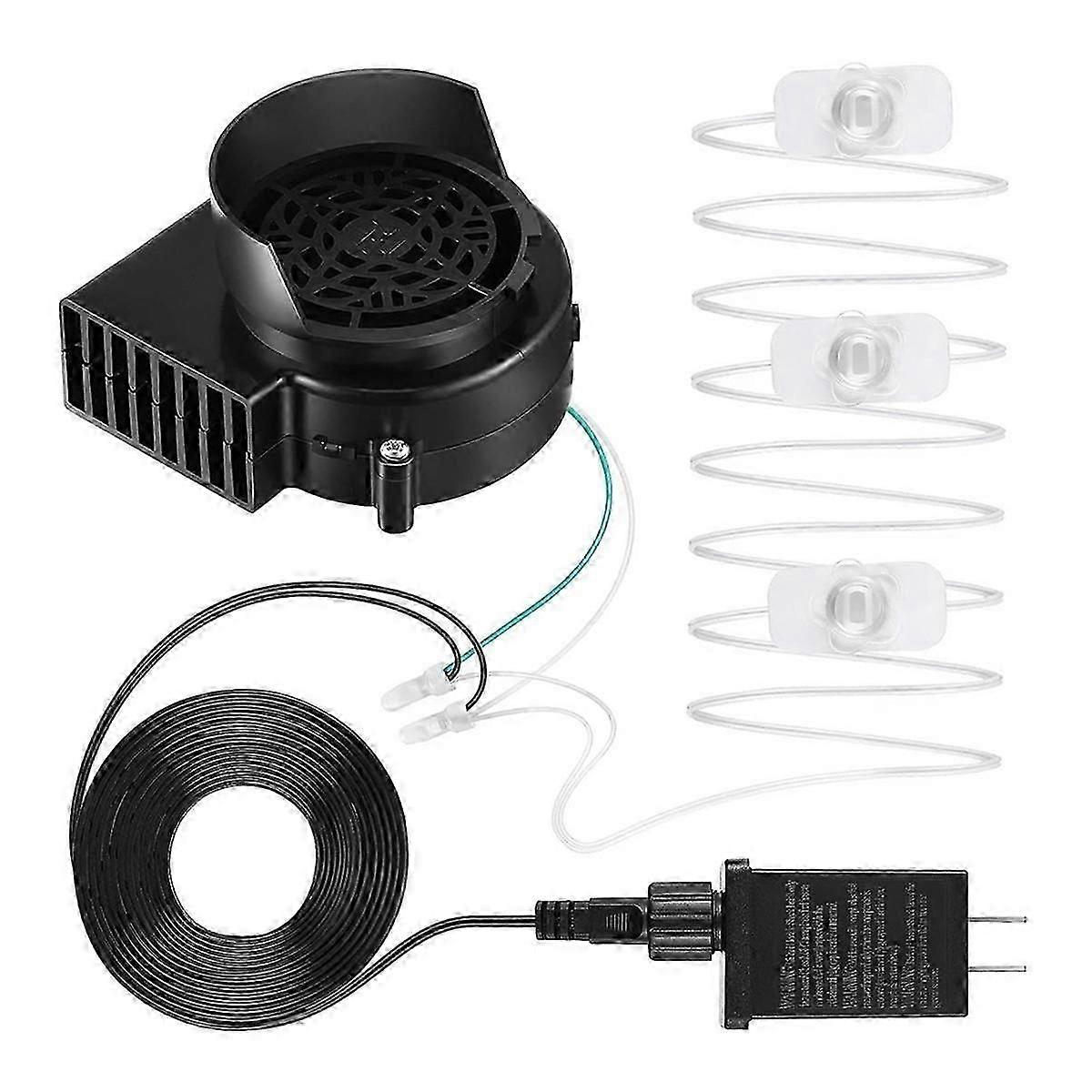 Replacement Fan Blower, 12V 0.8A Mini Air Blower with 3 LED Light String for Inflatables Indoor Out