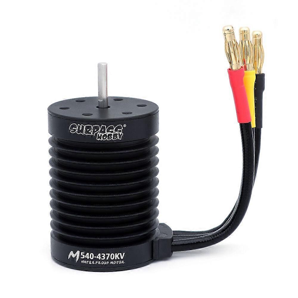 SURPASS HOBBY M540 3.175mm シャフト 4.0mm 金メッキコネクタ オールブラック 防水ブラシレスモーター