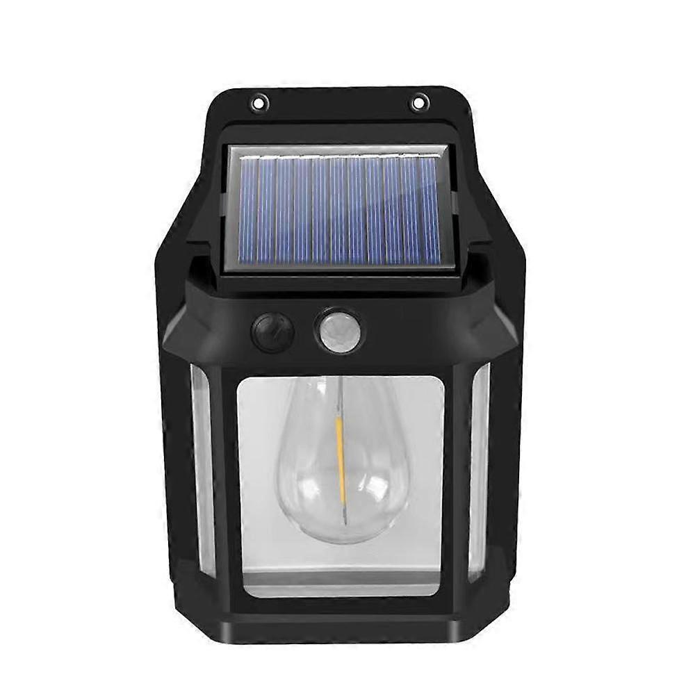 Solar Tungsten Wall Light Waterproof Motion and Light Sensor Lamp Support 3 Light Modes for Home