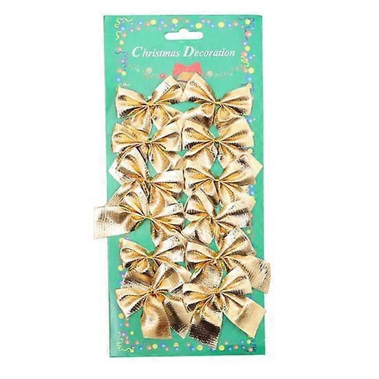 12Pcs Bowknot Christmas Wedding Tree Hanging Ornament Decoration Party Garden