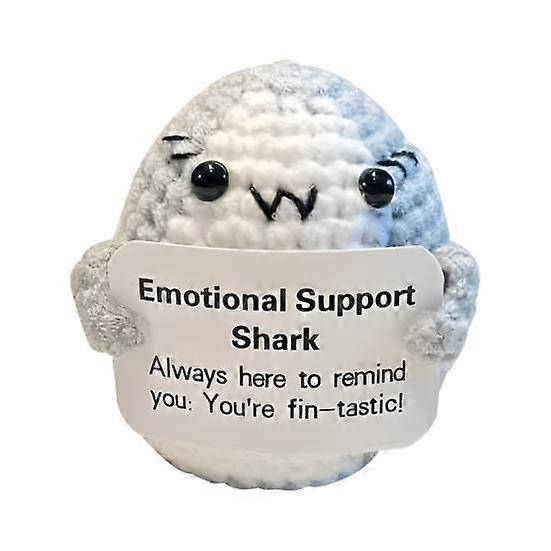 Συναισθηματική Υποστήριξη Καρχαρίας Πλεκτή Κούκλα Θετική Πλέκω Καρχαρίας Δώρο Χειροποίητο Στρες