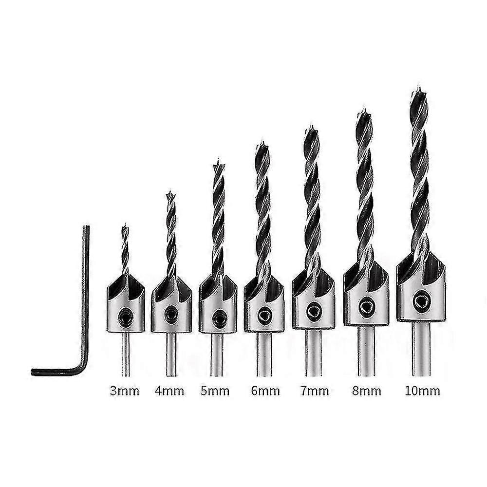 Forest Wood Countersink, Hss Countersink Drill Bit Wood Countersink Countersink Steel Countersink Drill Carpentry Reamer With Hex Wrench Reamer Chamfe