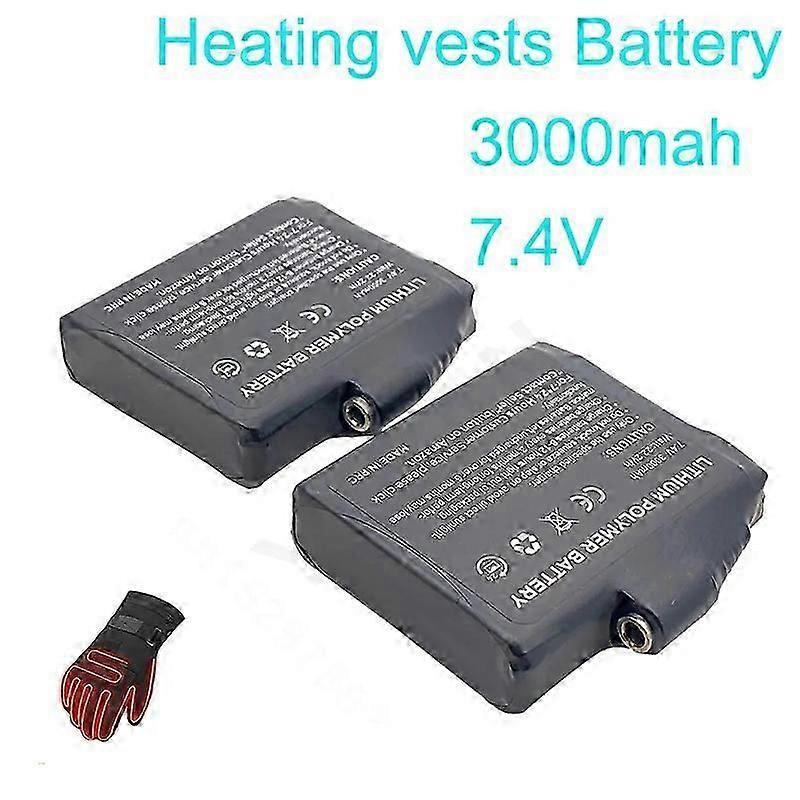 手袋7.4v 3000mahポリマー暖房ベスト、靴下、不凍液加熱3バッテリーUS充電器用