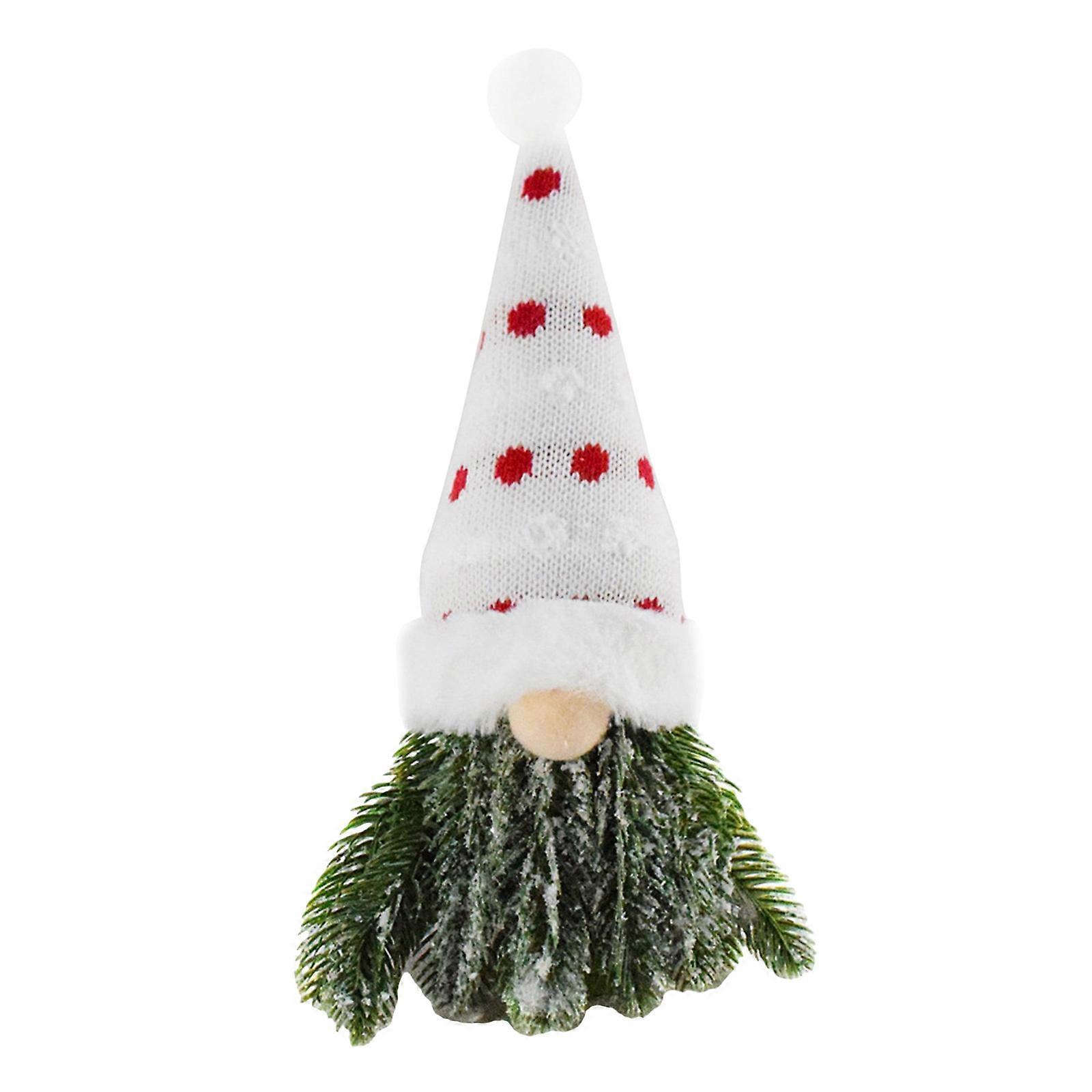 Christmas Gnomes Figurines Branch Santa Shape Ornament Seasonal Dwarf Tabletop Decoration Yuletide