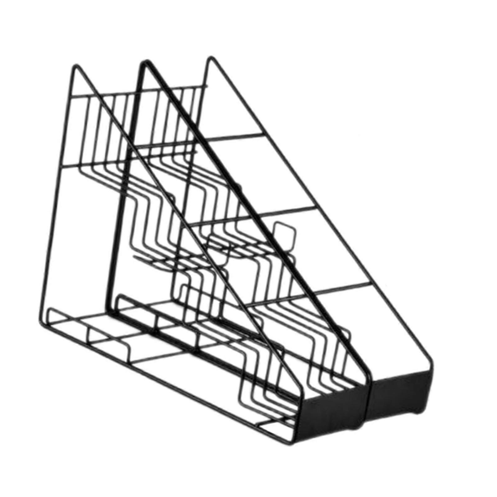 Coffee Syrup Rack Sturdy Space Saving Iron Wire Cosmetic Fridge Organization 2 rows