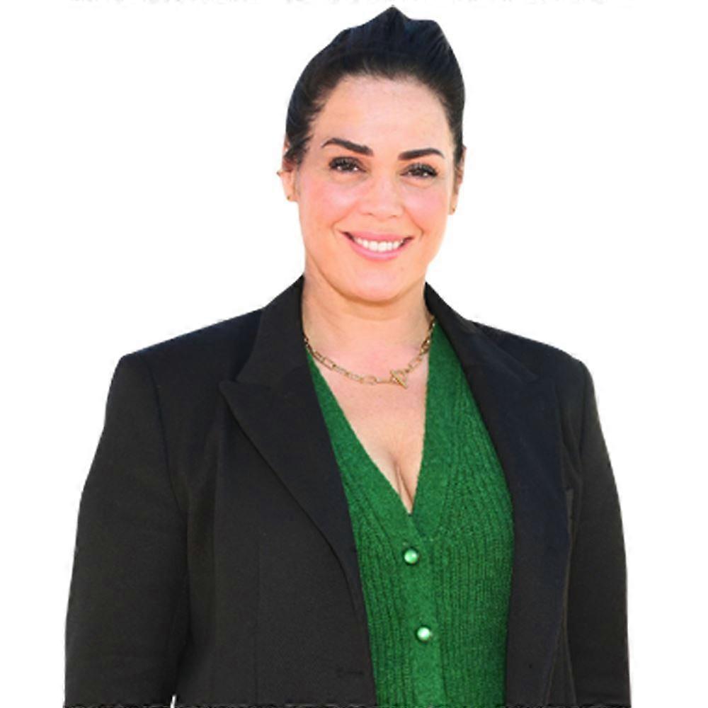 Lola Bourdeaux (grüner Pullover) Halbkörper Buddy Ausschnitt