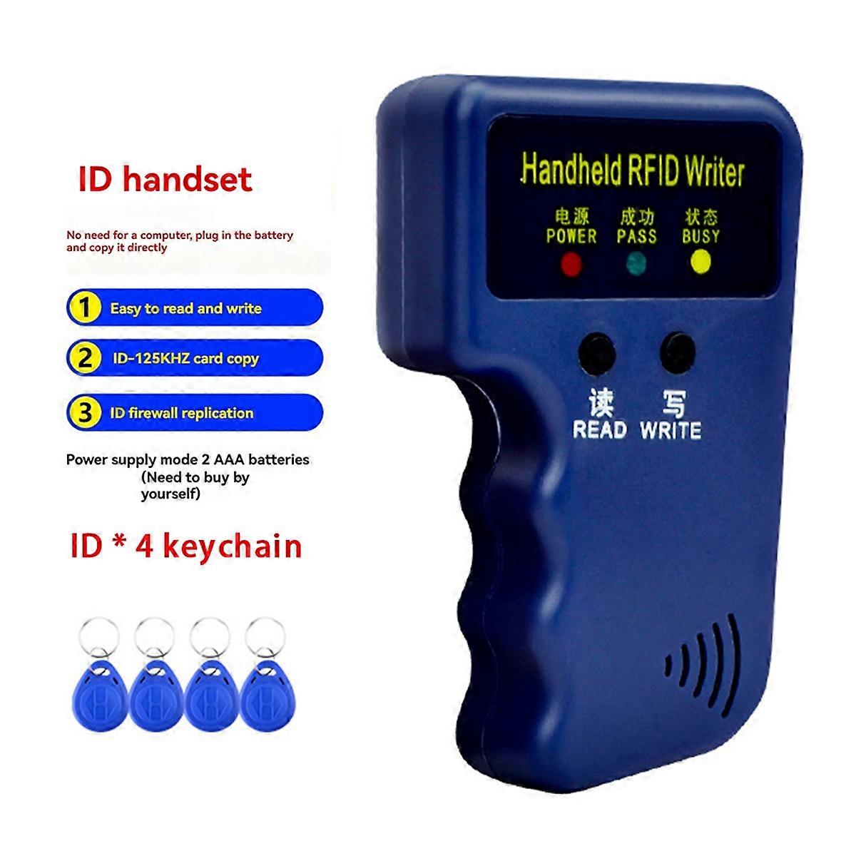 125Khz RFID Card Reader+4 Keyfobs Kit Copier Writer Duplicator Programmer ID Card Copy EM4305 T5577
