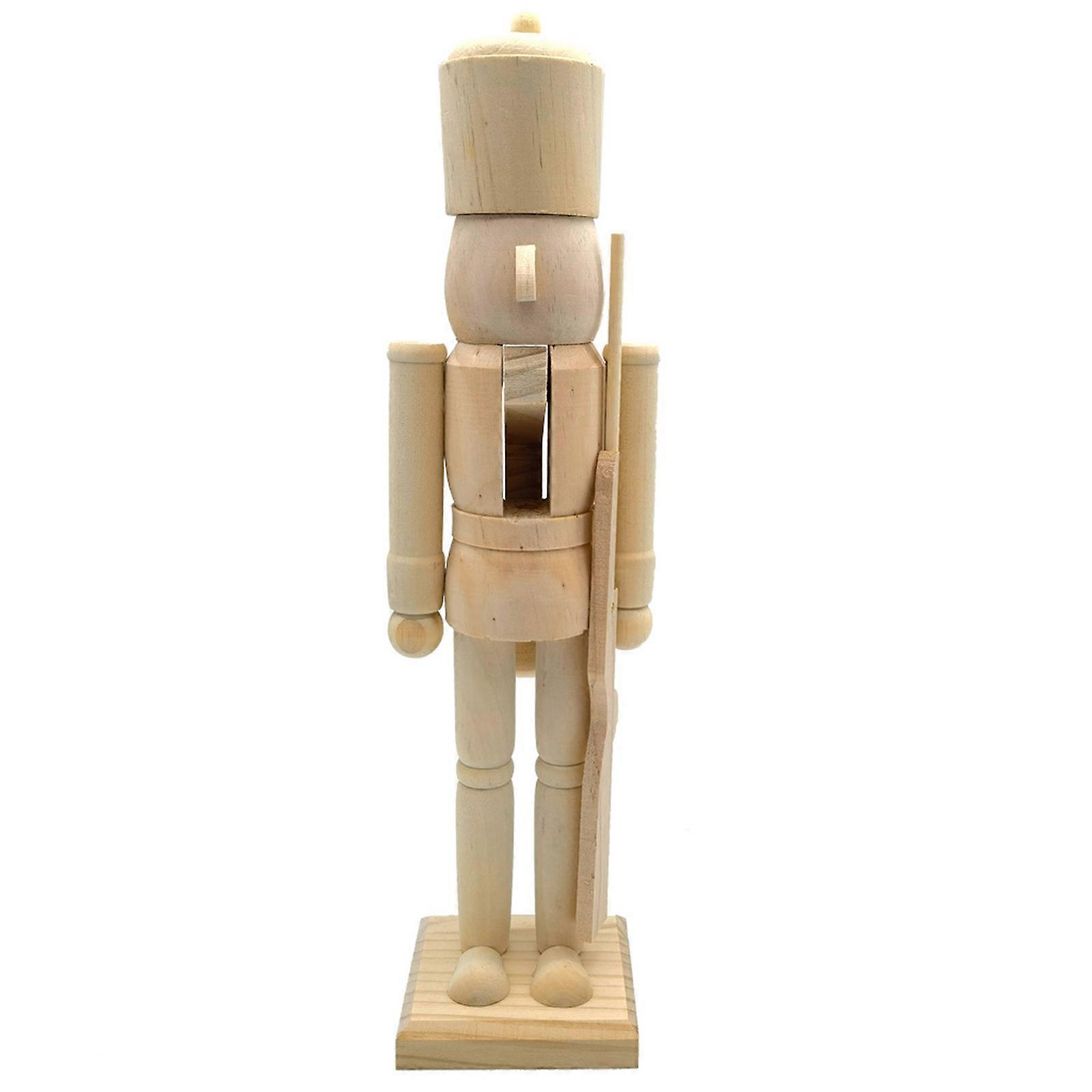 Christmas Wood Nutcrackers to Paint Yourself Crafts Blank Puppet Walnut Soldier Unfinished Nutcrackers Table Decors