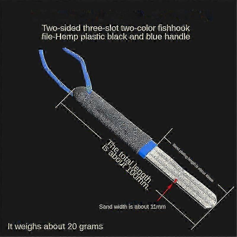 Fishhook File Double Side Hook Hone Fishing Hook File Line Stripper Knife Sharpener
