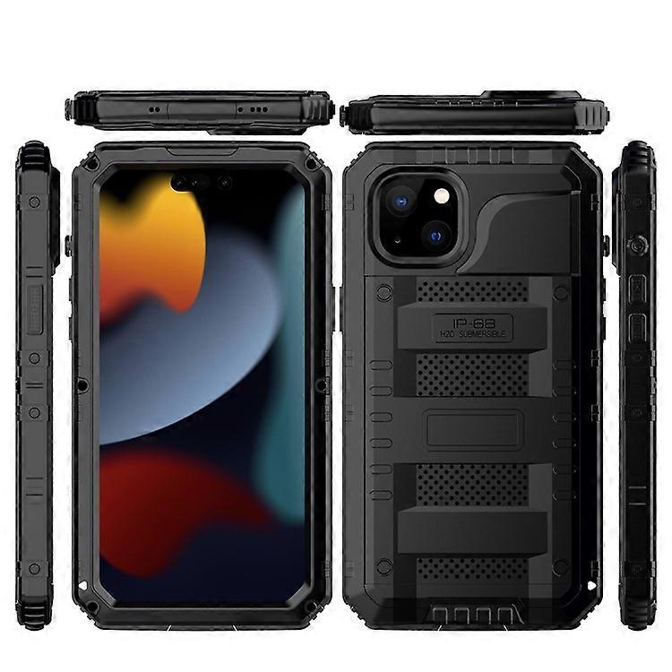 Compatible For iPhone 15 IP68 Waterproof Case Drop-proof PC+Silicone Cover with Screen Protector