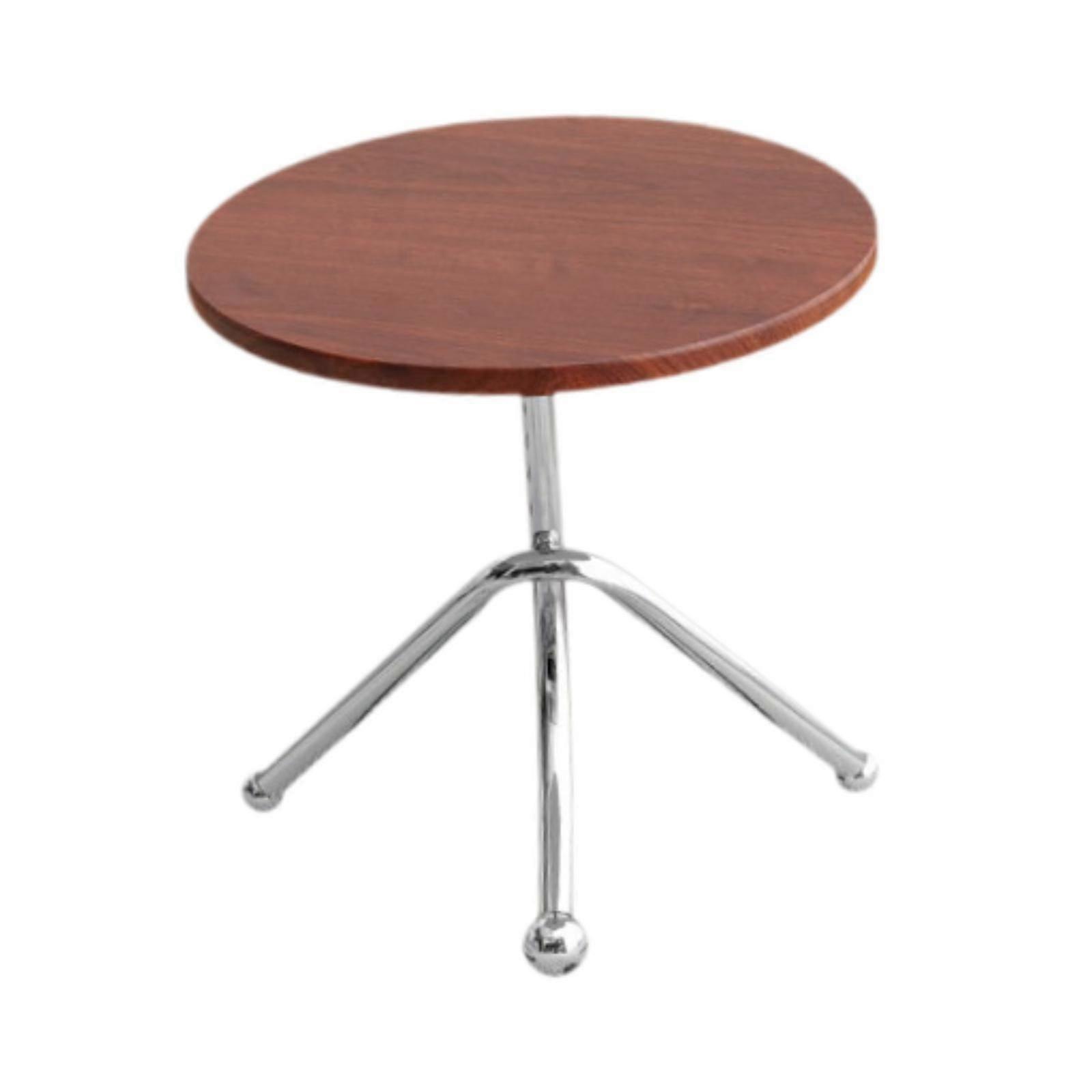 Sofa Side Table Metal Legs Versatile Drink Table for Small Space Home Indoor Brown