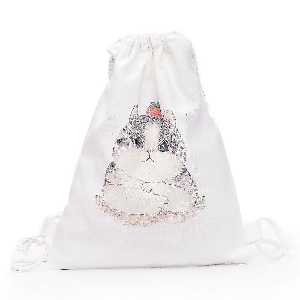 Fashion canvas drawstring storage bag canvas backpack suitable for travel
