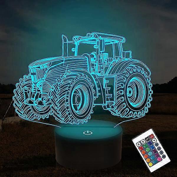 Tractor 3d Illusion Night Lamp, 16 Color Changes