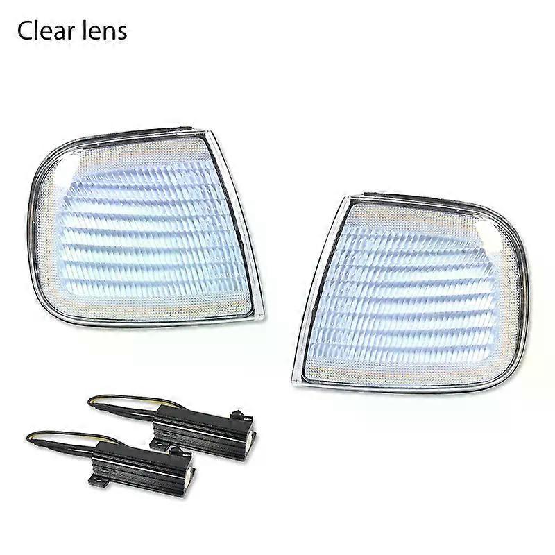 Applies to 2x LED DRL/Laser Sequential Front Turn Signal Light For Ford F150 Expedition,White LED Parking/Driving & Amber LED Blinker 99-03