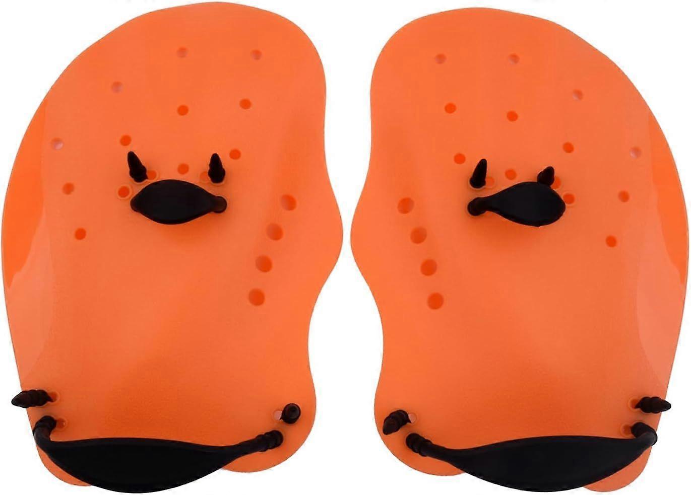 1 pair of swimming paddles, swimming paddles with adjustable straps, hand paddles, swimming training equipment, swimming fins for kids and adults