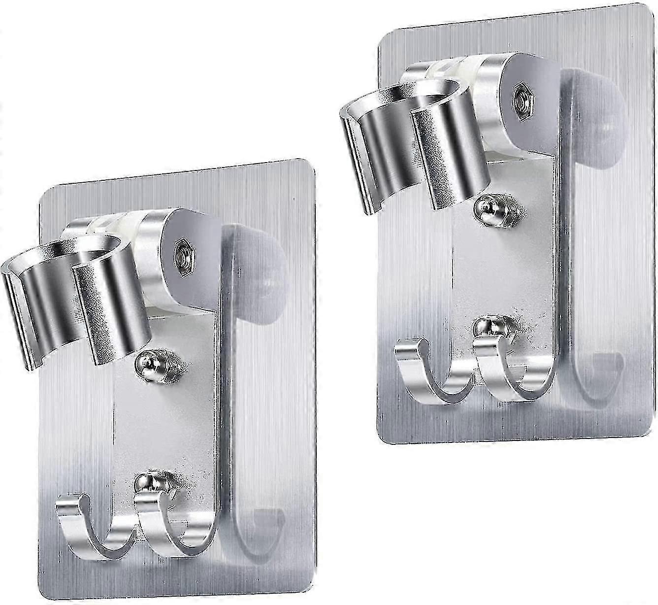 Shower Head Holder, 2pcs Strong Adhesive Shower Head Wall Mounting Bracket