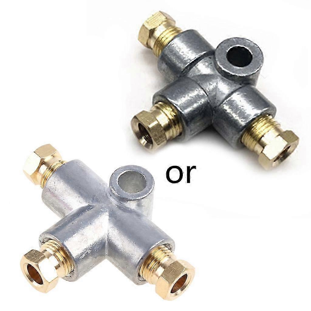 Hydraulic Brake Tee Connector 3 Way for T Piece Tee Brake Pipe With 3 Male Nuts Short Union Metric B