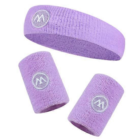 1 Set Sports Sweat Bands Sweat-absorbing Quick-drying High Elastic Nylon Cloth Wrist Guards Protection Super Soft Yoga Basketball Headband Wristband
