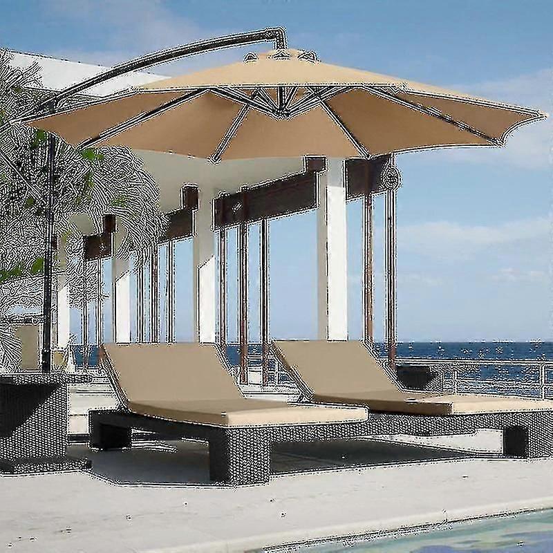 3m Round Garden Parasol Umbrella Outdoor Patio Sun Shade Canopy 3m 6/8x Arm