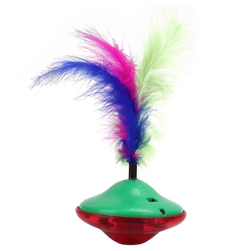 Electric Gyroscope Tease Toy for Cats - Interactive Battery-Operated, Durable Plastic, Engaging Play for Indoor Cats