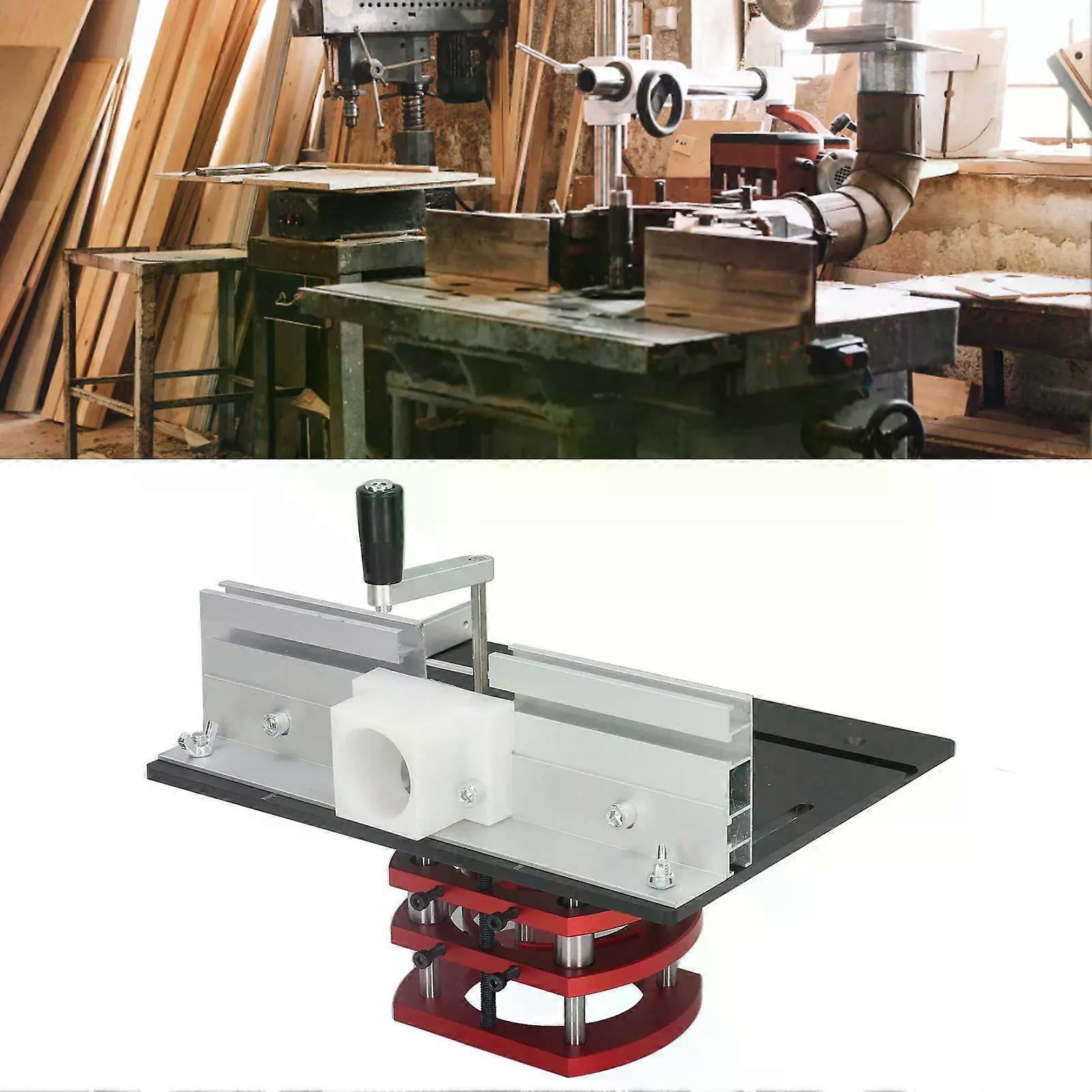 Router Lift with Top Plate Router Lifting Base Woodworking Slotting Trimming Chamfering Table Top