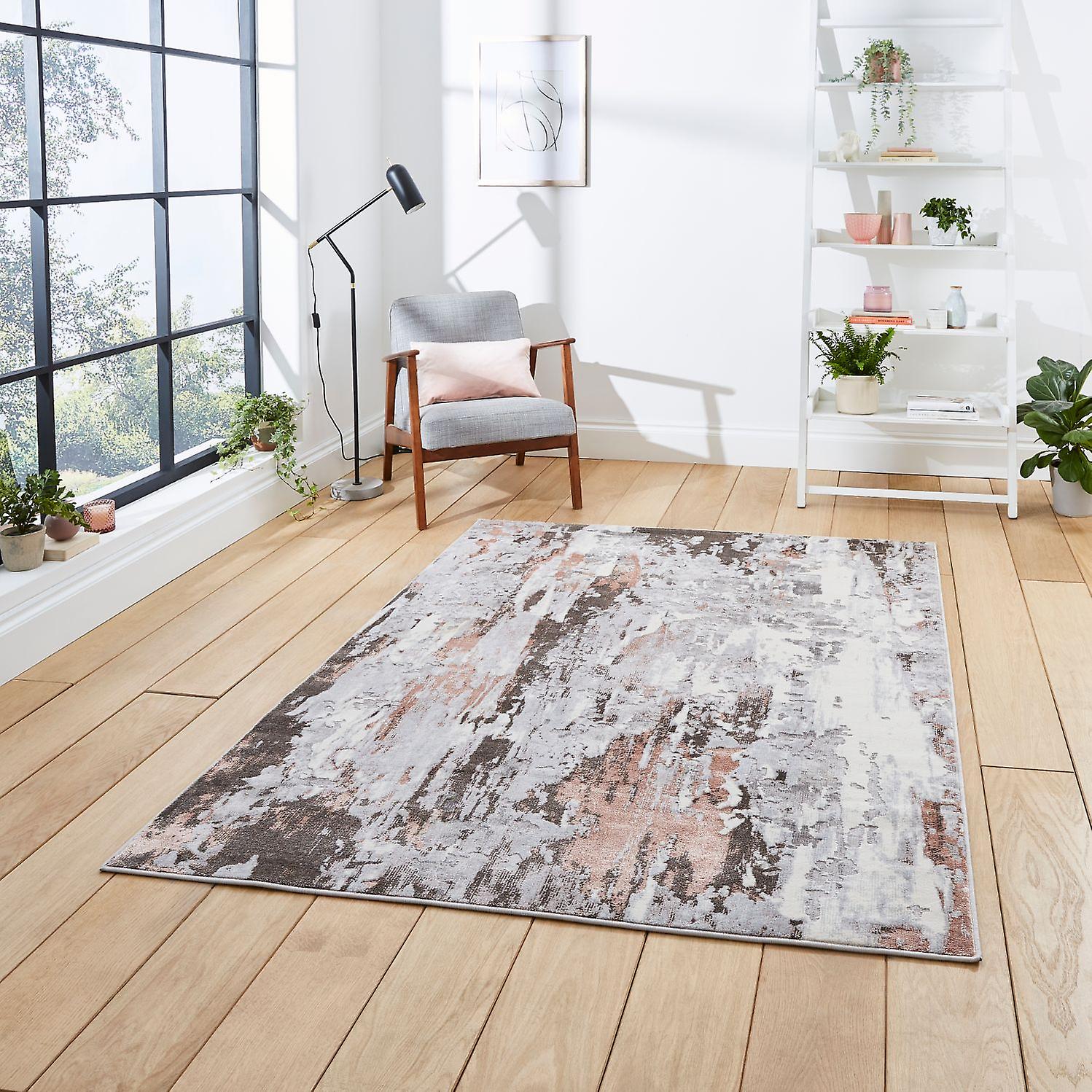Apollo Think GR580 Grey Rose  Rectangle Rugs Modern Rugs