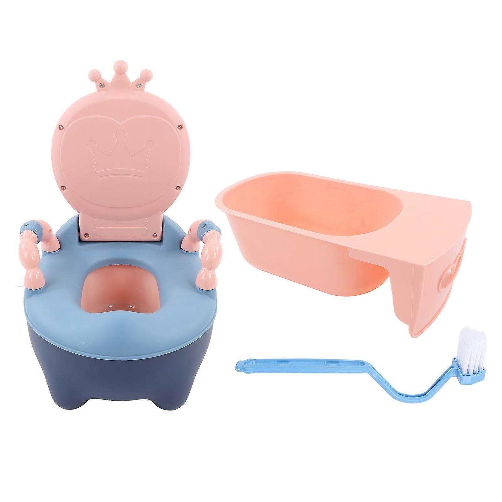 Toddler Portable Prevent Slip Foldable Potty Seat Emergency Toilet with Armrest for Car Camping