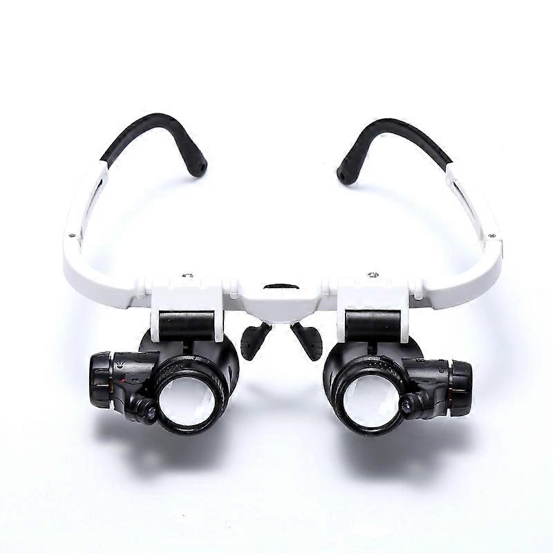 8x15x23x Double Eye Repair Illuminated Magnifying Glass LED Light