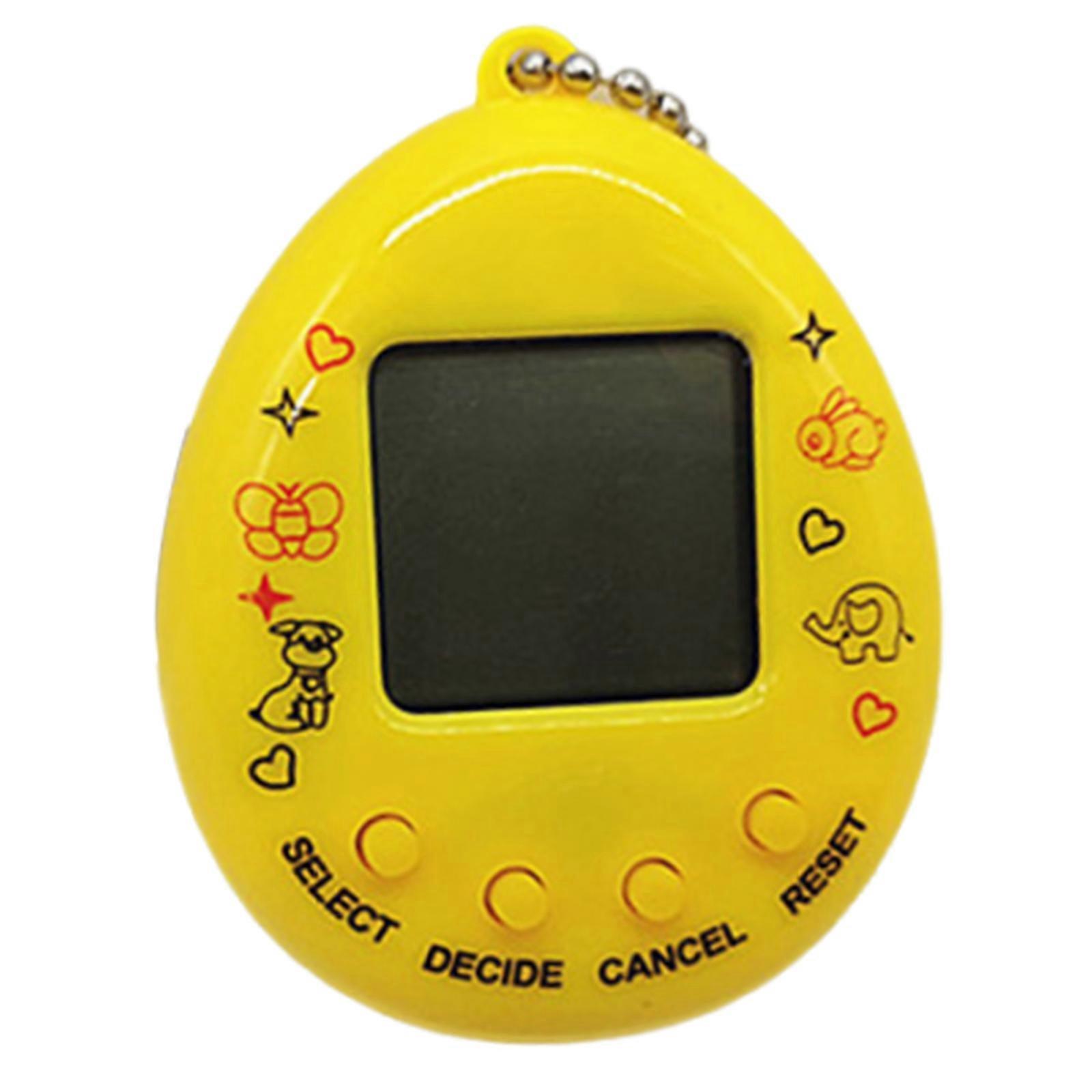 168 Pets Virtual Pet Toy Handheld Game Machine Nostalgic Game Console Electronic Animals Toy Digital Pets for Child Kid yellow