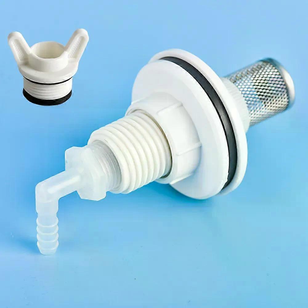 1/2 Rain Barrel Overflow Kit - 90 Degree Elbow Hose Adapter Barbed Hose for Aquariums Pools & Irrigation Systems