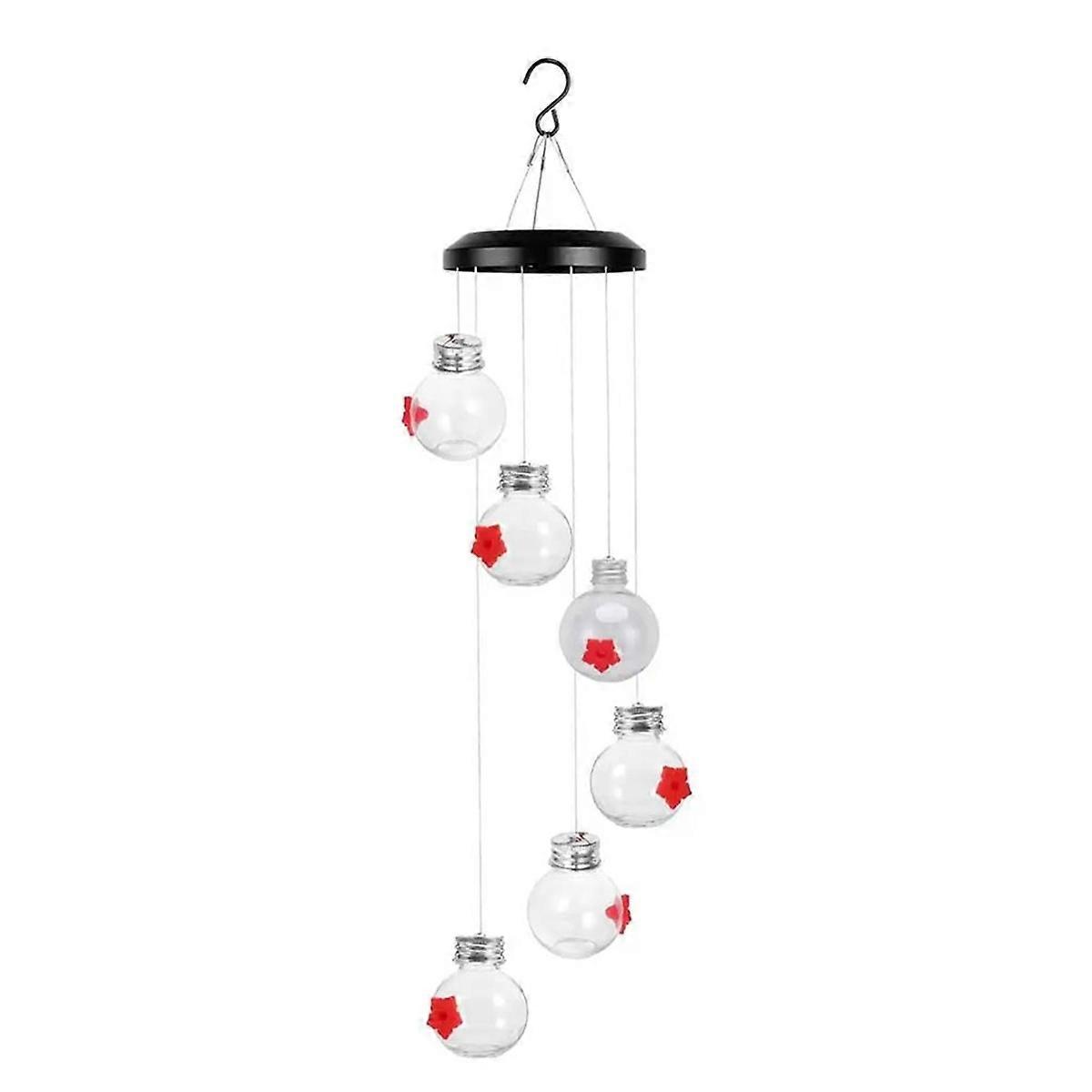 Bird Feeders Bird Feeder with Wind Chimes Leak-Proof Feeder