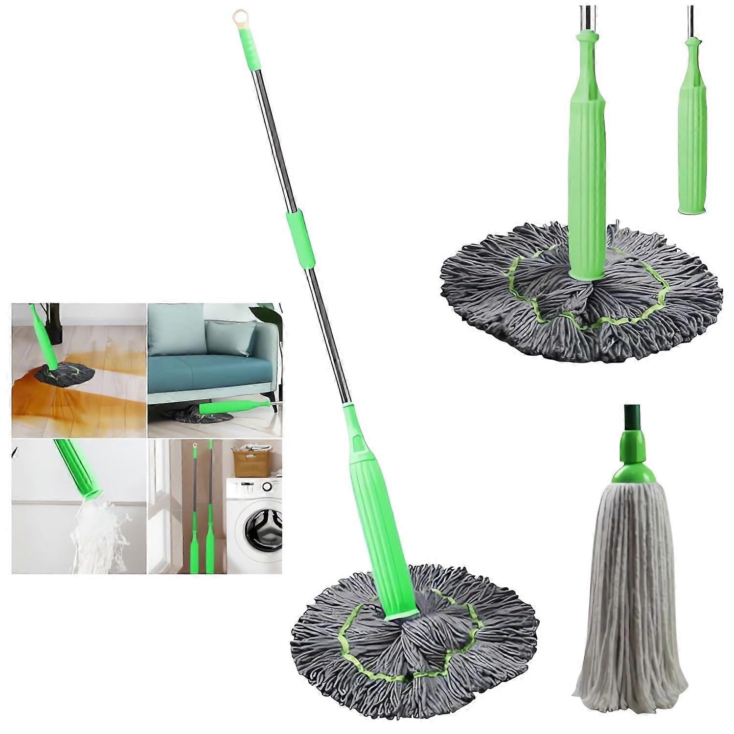 2 in 1 Dehydrated Mop Floor Spin System With Wringer Set for Floor Wall Cleaning
