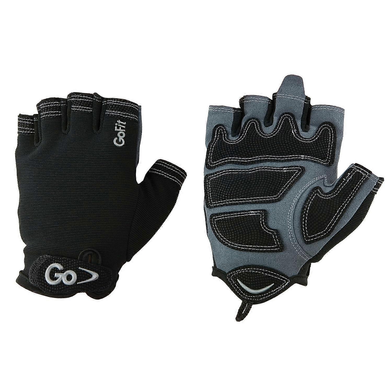 Black Cross Training Gloves for Men, Large Size, Durable Material, Ideal for Gym Workouts
