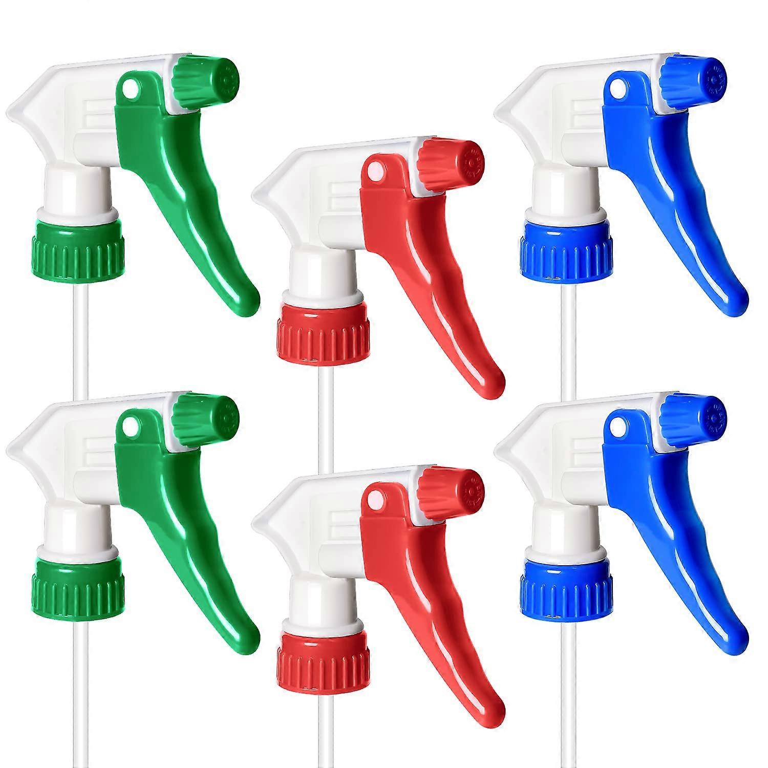 6 Pack Universal Spray Bottle Replacement Nozzle, Mist & Stream Trigger Sprayer for 16oz 24oz 32oz Bottles