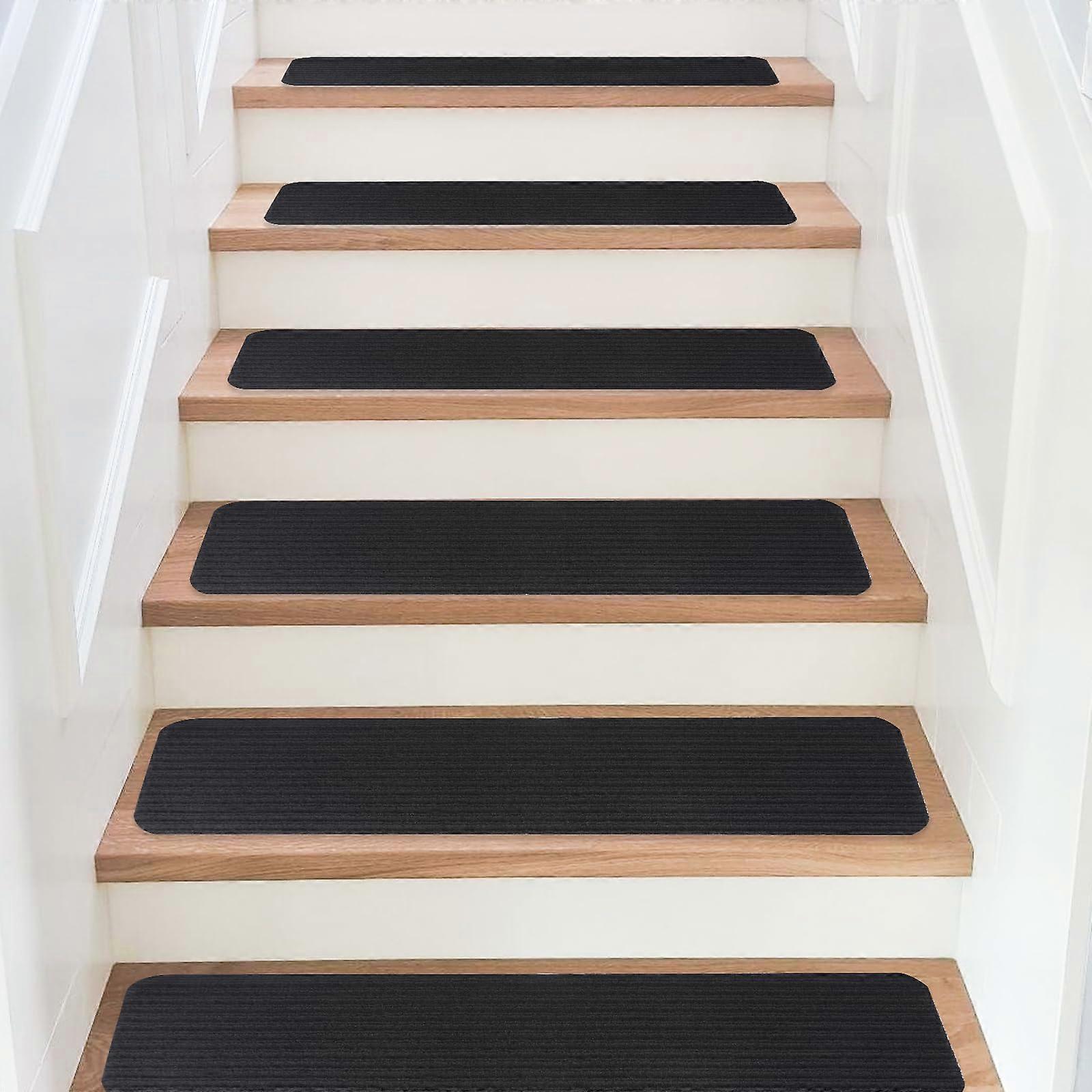 15pcs Non-Slip Stair Mat,Anti Slip Stair Treads,Peel and Stick with Reusable Adhesive