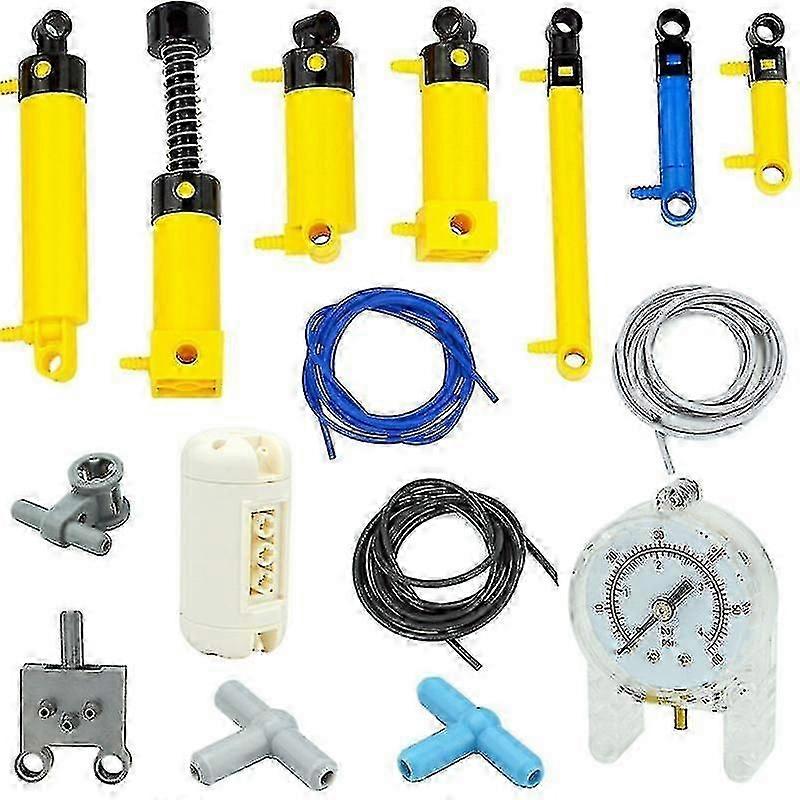 Moc Technical Parts Pneumatic Air Pump Bricks Small (6l) V2 With Reinforced Cylinder 19476 19482 19475 Compatible 8800 Blocks Jb5-2