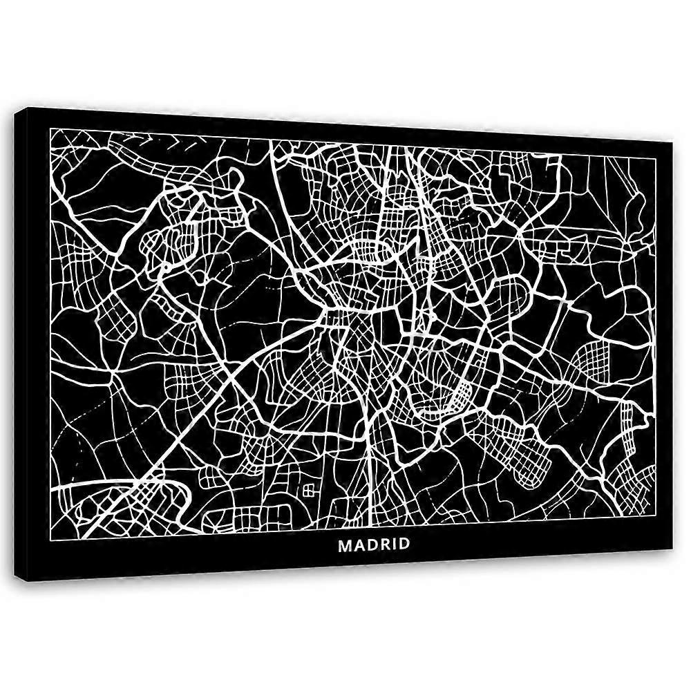 Leinwandbild, Madrid - Stadtplan - 60x40