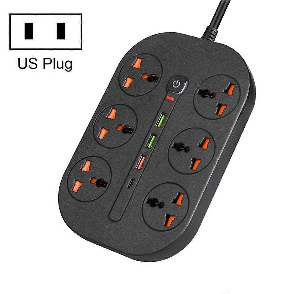 T21 PD3.0 + QC3.0 Multi Hole Row Plug 3000W High Power Socket, US Plug
