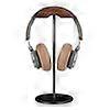 Headphone stand, headphone hanger, aluminum, aluminum alloy and wood, height 11.4 inches (29 cm), durable, stable, easy to assemble, home use (BLACK)