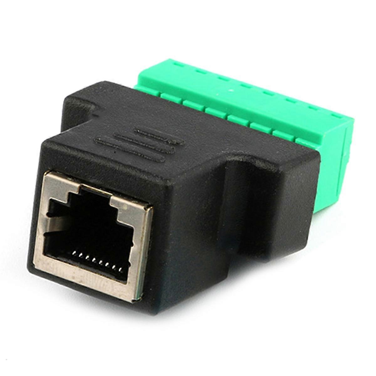 RJ45 Female to Screw Terminal 8 Pin Connector