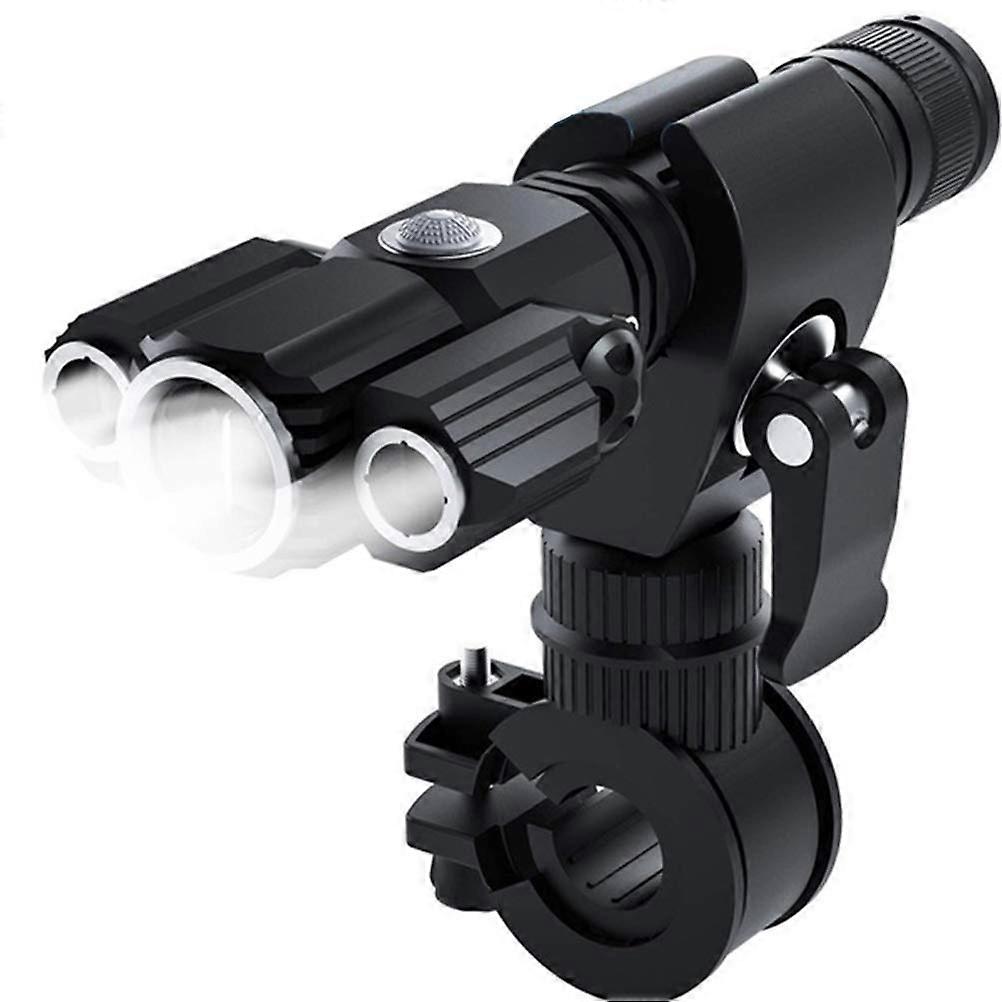 Waterproof LED Headlight For Bicycle Rechargeable Aluminum Alloy Front Light With Diffused Beads