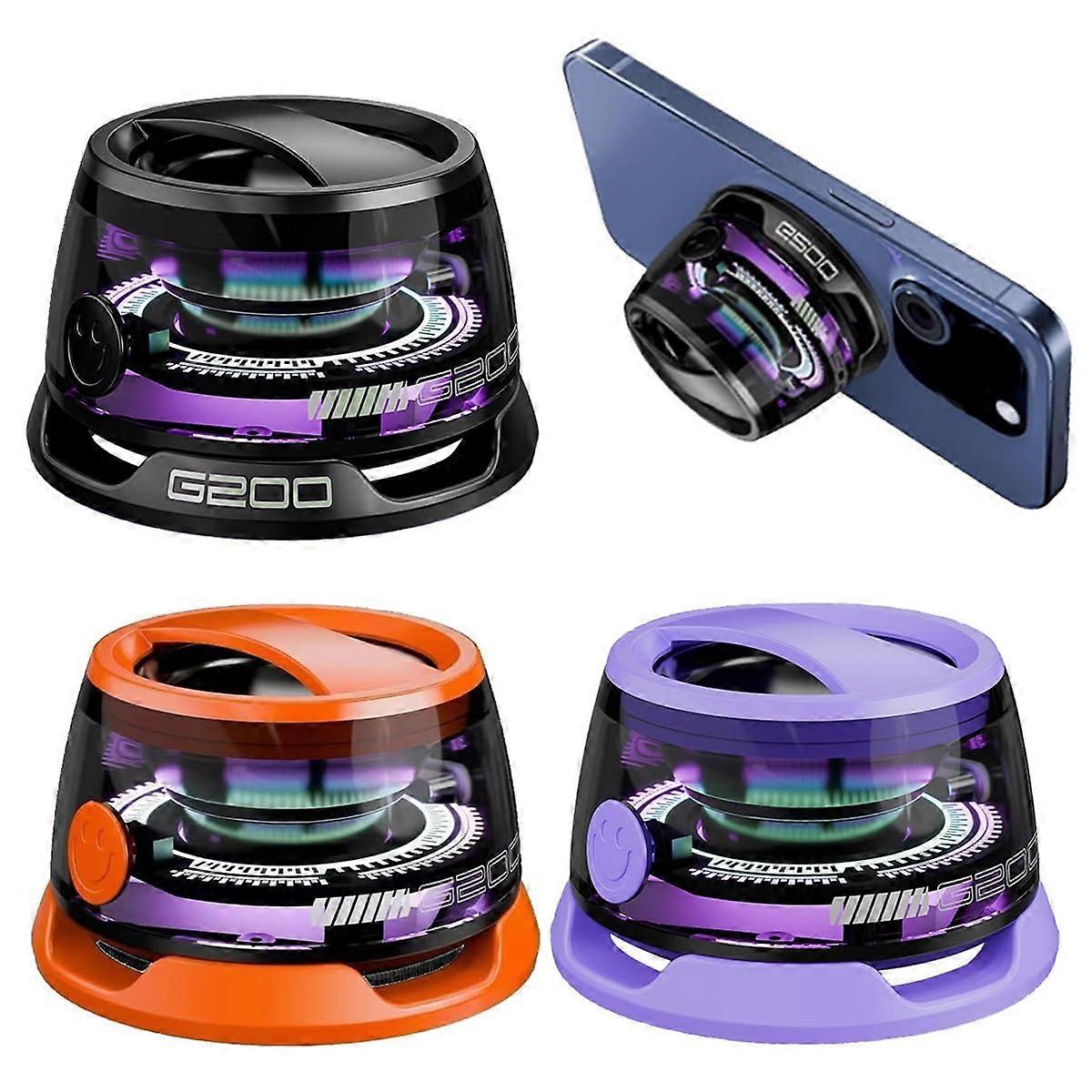 G200 Magnetic Bluetooth Speaker with RGB Lights, 3D Surround Sound, Portable Wireless Phone Stand, USB-C Charging, 6h Playtime