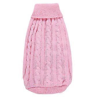 Solid color pet dog sweater dog autumn and winter clothes