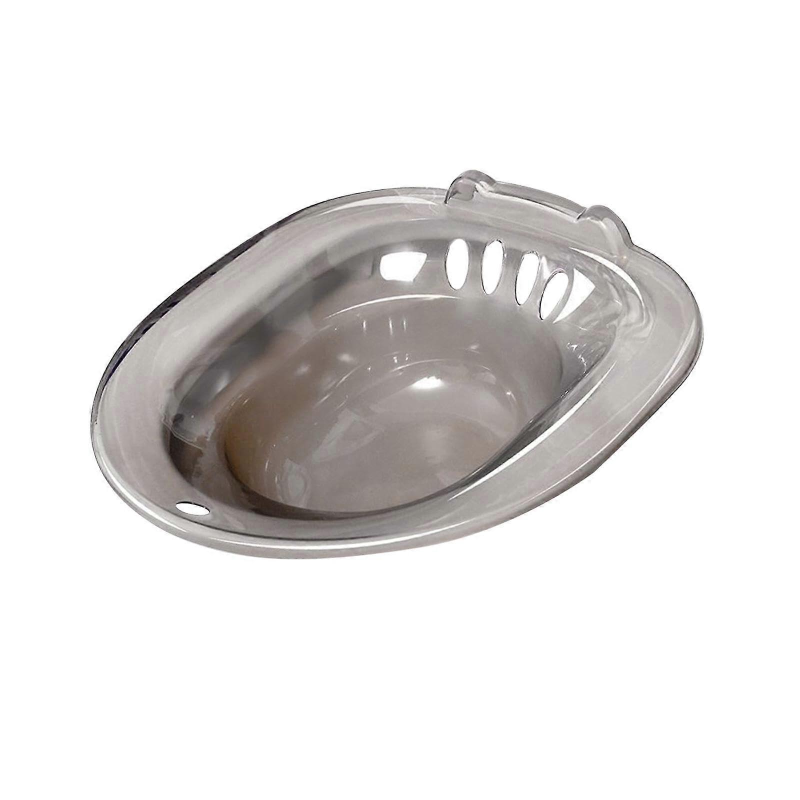 Sitz Bath for Elderly Postpartum Care, Comfortable Grey Bidet Hip Bath for Women, Large Plastic Design