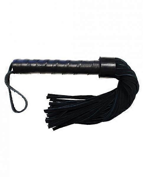 Rouge Leather Handle Short Suede Short Flogger Black