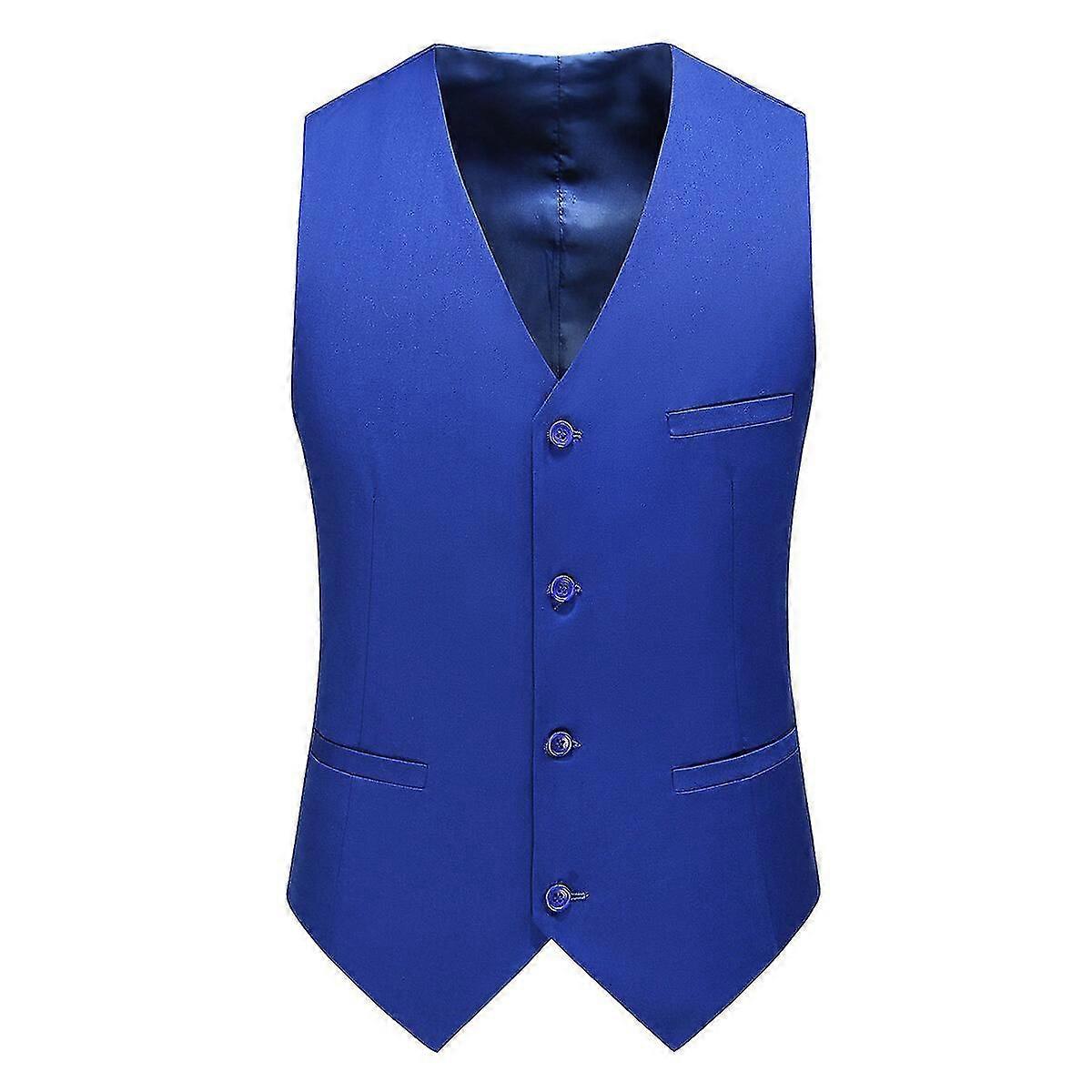 Herren V-Ausschnitt Anzug Weste Einfarbig Hochzeit Business Weste Weste Weste